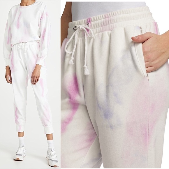 PAIGE Retro Tie Dye French Terry Jogger Track Sweatpants Size M - Picture 9 of 12